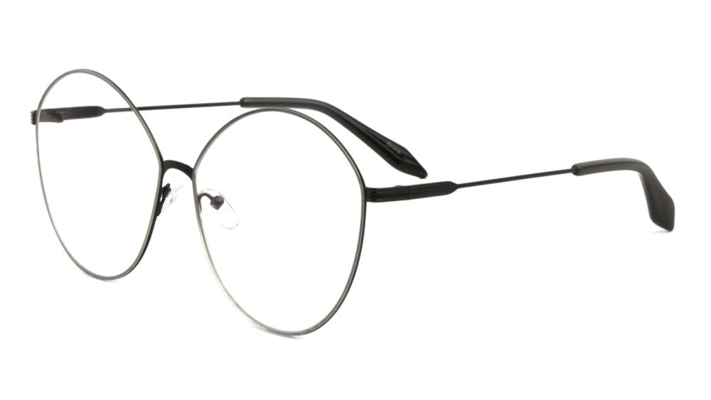Rimless Rounded Cat Eye Clear Lens Wholesale Bulk Glasses