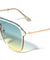 Rimless Solid One Piece Keyhole Nose Oceanic Color Wholesale Bulk Sunglasses
