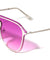 Rimless Solid One Piece Keyhole Nose Oceanic Color Wholesale Bulk Sunglasses