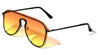 Rimless Solid One Piece Keyhole Nose Oceanic Color Wholesale Bulk Sunglasses