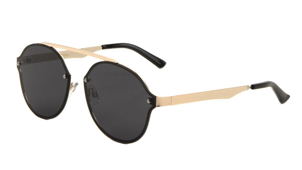 Rimless Bridgeless Color Mirror Wholesale Bulk Sunglasses