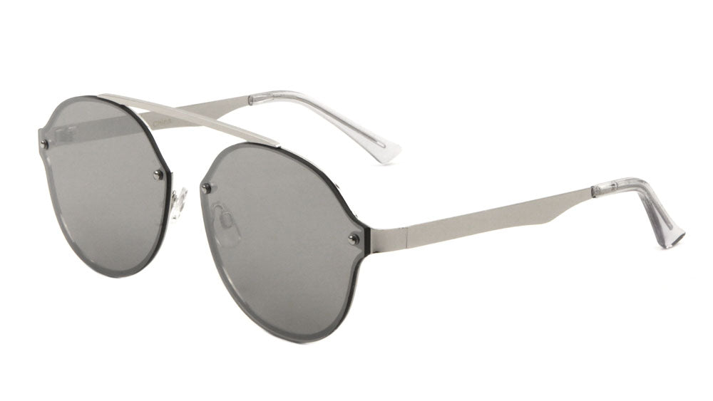 Rimless Bridgeless Color Mirror Wholesale Bulk Sunglasses