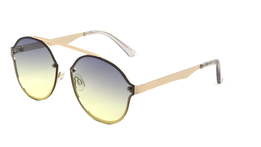 Rimless Bridgeless Oceanic Color Wholesale Bulk Sunglasses