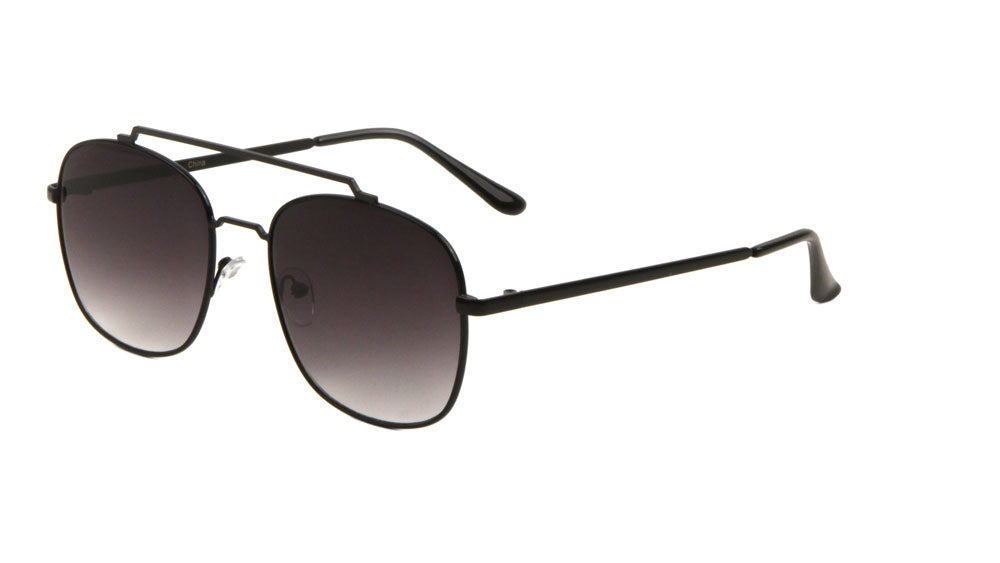 Squared Aviators Color Mirror Wholesale Bulk Sunglasses