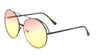 Rounded Aviators Oceanic Color Lens Wholesale Sunglasses