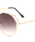 Rounded Aviators Oceanic Color Lens Wholesale Sunglasses