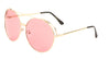 Rounded Aviators Oceanic Color Lens Wholesale Sunglasses