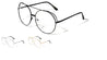Rounded Metal Accent Aviators Clear Lens Wholesale Bulk Glasses