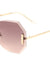 Rimless Butterfly Oceanic Color Rectangular Accent Wholesale Bulk Sunglasses