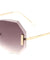 Rimless Butterfly Oceanic Color Rectangular Accent Wholesale Bulk Sunglasses