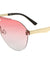 Rimless Solid One Piece Oceanic Color Aviators Bulk Sunglasses