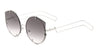 Rimless Cat Eye Color Mirror Fashion Wholesale Sunglasses