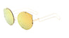 Rimless Cat Eye Color Mirror Fashion Wholesale Sunglasses