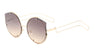 Rimless Cat Eye Color Mirror Fashion Wholesale Sunglasses