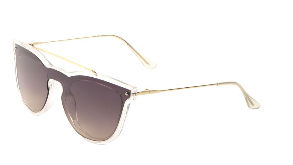 Retro Solid One Piece Color Mirror Wholesale Bulk Sunglasses