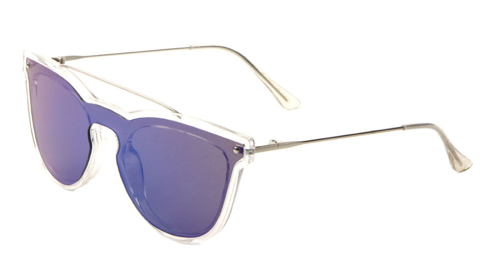 Retro Solid One Piece Color Mirror Wholesale Bulk Sunglasses