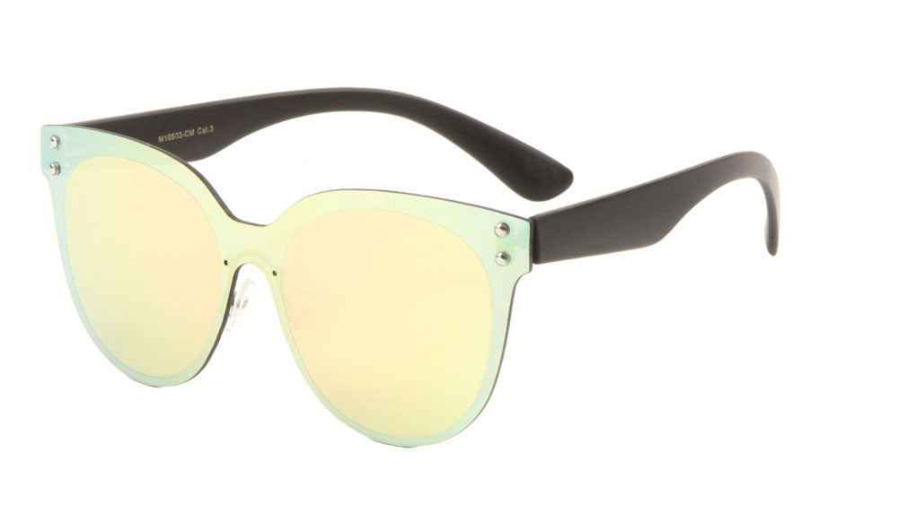 Rimless Solid One Piece Color Mirror Wholesale Bulk Sunglasses