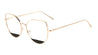 Retro Bottom Shield Clear Lens Wholesale Bulk Glasses