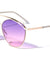 Rounded Oceanic Color Aviators Wholesale Sunglasses