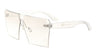 Squared Solid One Piece Clear Lens Wholesale Bulk Glasses