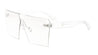 Squared Solid One Piece Clear Lens Wholesale Bulk Glasses