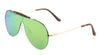 Rimless Solid One Piece Beaded Top Bar Color Mirror Lens Wholesale Sunglasses