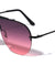 Rimless Solid One Piece Oceanic Color Lens Wholesale Sunglasses