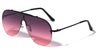 Rimless Solid One Piece Oceanic Color Lens Wholesale Sunglasses