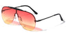 Rimless Solid One Piece Oceanic Color Lens Wholesale Sunglasses