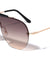 Rimless Solid One Piece Oceanic Color Lens Wholesale Sunglasses