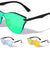 Retro Relief One Piece Color Mirror Lens Wholesale Sunglasses