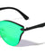 Retro Relief One Piece Color Mirror Lens Wholesale Sunglasses