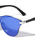 Retro Relief One Piece Color Mirror Lens Wholesale Sunglasses