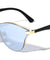 Retro Relief One Piece Color Mirror Lens Wholesale Sunglasses