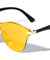 Retro Relief One Piece Color Mirror Lens Wholesale Sunglasses