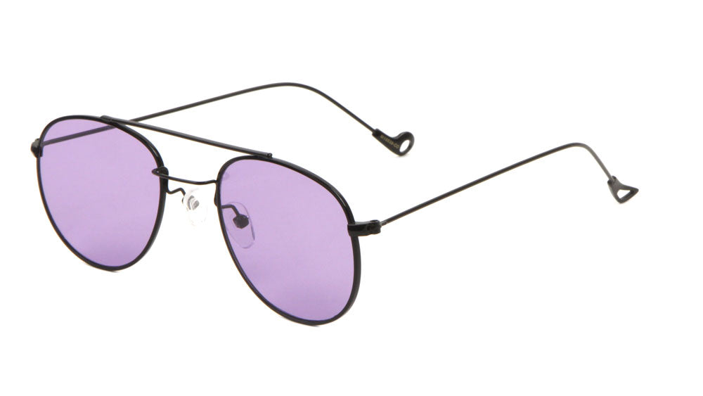 Rounded Color Lens Aviators Wholesale Bulk Sunglasses