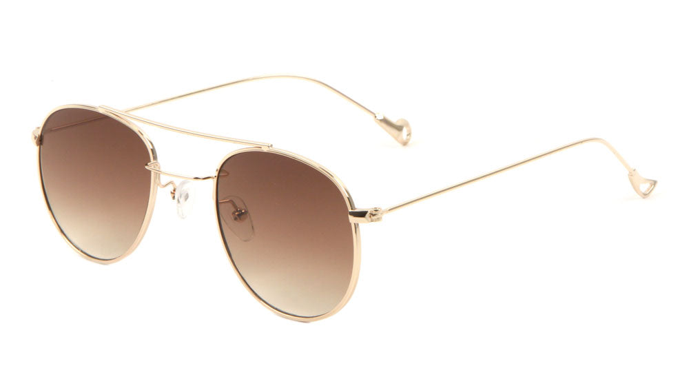 Rounded Color Lens Aviators Wholesale Bulk Sunglasses