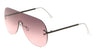 Rounded Rimless Solid One Piece Oceanic Color Lens Bulk Sunglasses