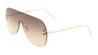 Rounded Rimless Solid One Piece Oceanic Color Lens Bulk Sunglasses