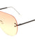 Rounded Rimless Solid One Piece Oceanic Color Lens Bulk Sunglasses