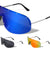 Polarized Rimless Solid One Piece Studded Color Mirror Lens Wholesale Sunglasses