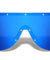 Polarized Rimless Solid One Piece Studded Color Mirror Lens Wholesale Sunglasses