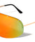 Polarized Rimless Solid One Piece Studded Color Mirror Lens Wholesale Sunglasses