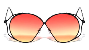 Twist Temple Oceanic Color Angled Round Bulk Sunglasses