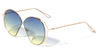 Twist Temple Oceanic Color Angled Round Bulk Sunglasses