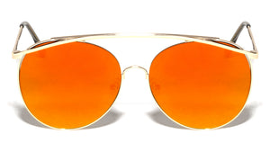 Large Rounded Color Mirror Aviators Wholesale Bulk Sunglasses