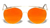 Large Rounded Color Mirror Aviators Wholesale Bulk Sunglasses
