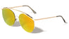 Large Rounded Color Mirror Aviators Wholesale Bulk Sunglasses