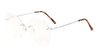 Rimless Butterfly Angled Clear Lens Wholesale Bulk Glasses