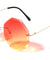 Rimless Octagon Oceanic Color Wholesale Bulk Sunglasses